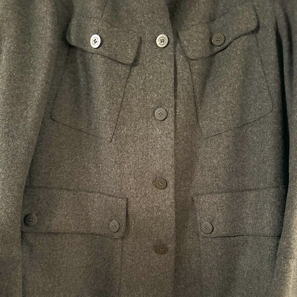 Burberry dark grey military jacket with zip sleeves this is a rare find! - Picture 7 of 15